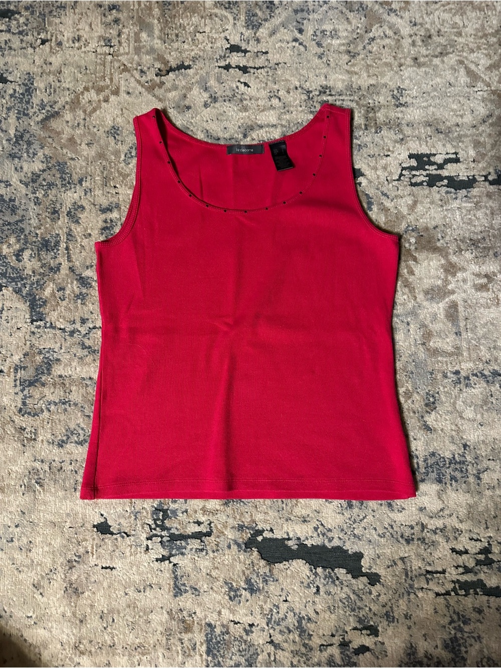 Liz Claiborne Fuschia studded tank